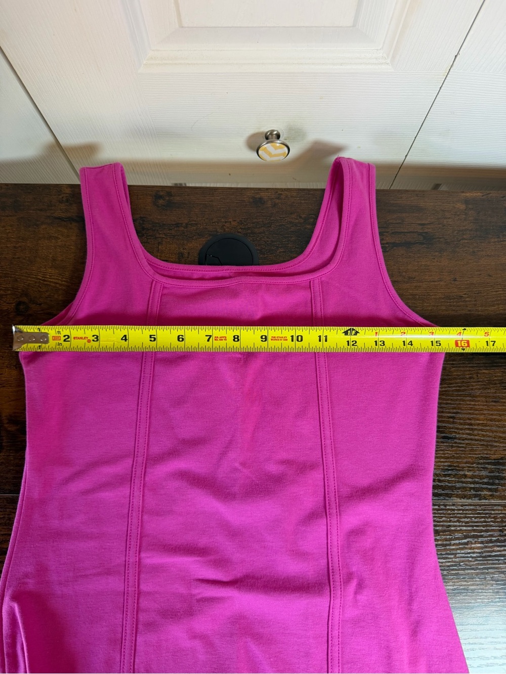 Wild Fable Hot Pink Bodycon Mini Dress | Size Medium Sleeveless Square Neck EUC - Picture 6 of 10